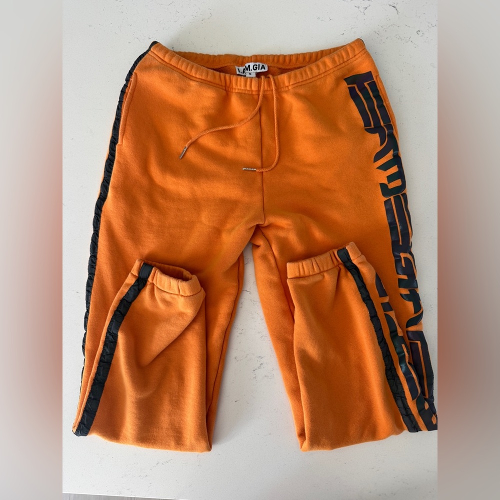 I.AM.GIA  Orange Sweatpants with Black Trim